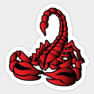 Red Scorpion, Tribal Art Style Sticker